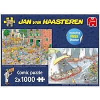 Jumbo Spiele - Jan van Haasteren - Der Käsemarkt & Die Segelregatta, 2x1000pcs von Jumbo Spiele