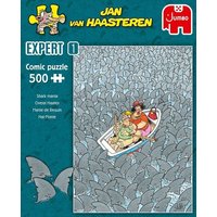 Jumbo 20089 - Jan van Haasteren, Hai-Wahn, Hai-Manie, Expert 1, Comic-Puzzle, 500 Teile von Jumbo Spiele