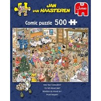 Jumbo 20034 - Jan van Haasteren, Prosit Neujahr, Comic-Puzzle, 500 Teile von Jumbo Spiele