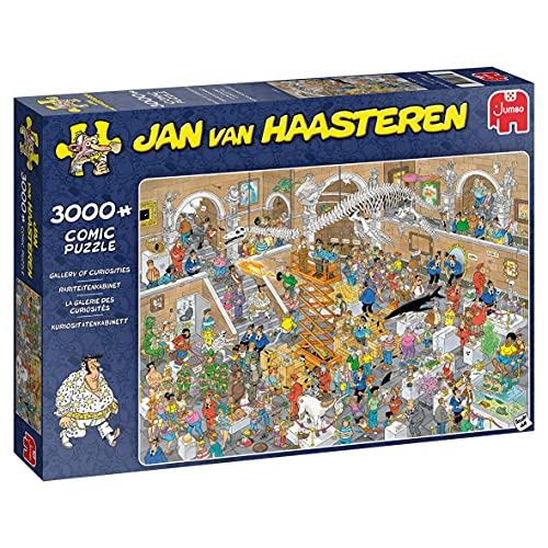 Jan van Haasteren Jumbo Spiele Jan van Haasteren Puzzle 3000 Teile - Kuriositätenkabinett – ab 12 Jahren – Comic Puzzle von Jumbo
