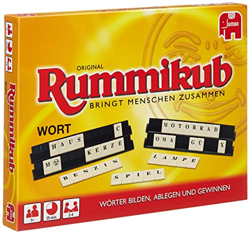 Jumbo Spiele Original Rummikub Wort - Das kultige Gesellschaftsspiel mit Buchstaben - Für Erwachsene und Kinder ab 7 Jahren von Jumbo