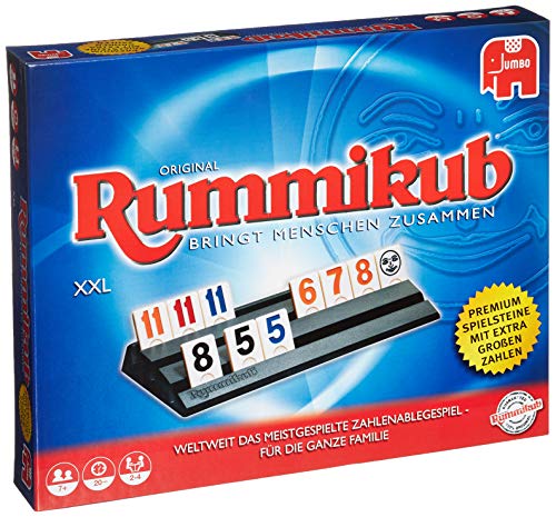 Jumbo Spiele Original Rummikub XXL - Der Klassiker unter den Gesellschaftsspielen im Großformat - für Erwachsene und Kinder ab 7 Jahren von Jumbo