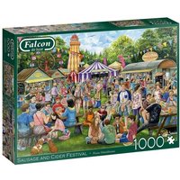 Jumbo 11337 - Falcon, Fiona Osbaldstone, Sausage and Cider Festival, Puzzle, 1000 Teile von Jumbo Spiele