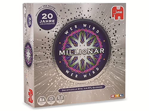 Jumbo Spiele - Wer wird Millionär - die Jubiläumsauflage der berühmten TV-Show als Brettspiel - Gesellschaftsspiel für 2-5 Spieler ab 12 Jahren von Jumbo