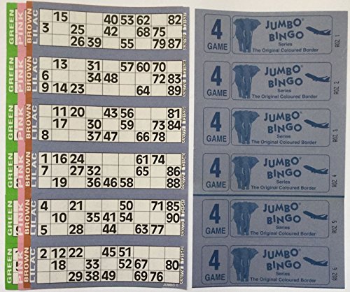 1500 4 PAGE GAMES JUMBO BINGO TICKETS 6 TO VIEW JUMBO BINGO BOOKS von Jumbo