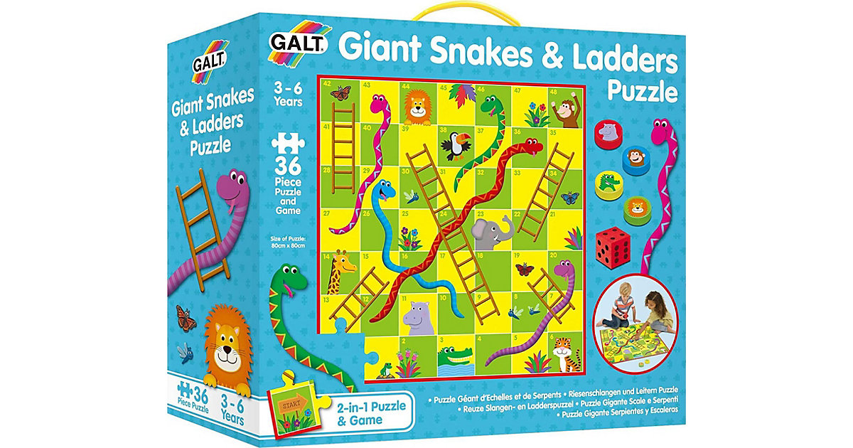 Bodenpuzzle 36T Schlangen & Leitern 80x80cm Bodenpuzzle 36T Schlangen & Leitern 80x80cm von Jumbo
