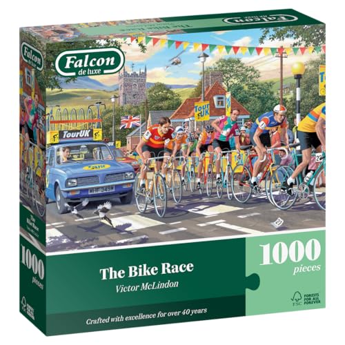 Falcon – The Bike Race – Britisches Erbe – Puzzle für Erwachsene – 100% recycelter Karton – 1000 Teile Jumbo von Jumbo