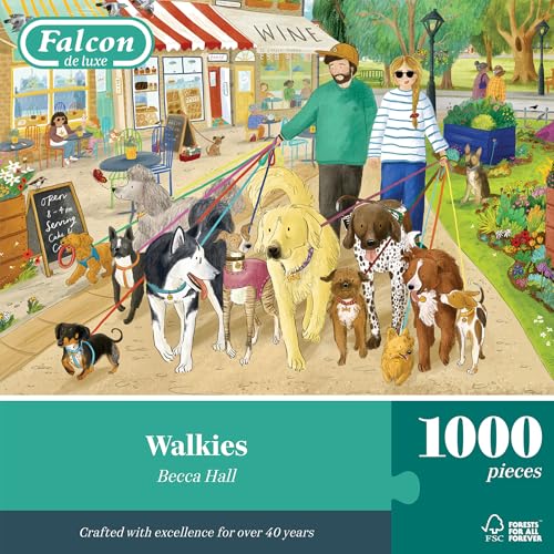 Falcon Walkies Puzzle für Erwachsene, britisches Erbe, Karton 100 % recycelt, 1000 Teile Jumbo von Jumbo