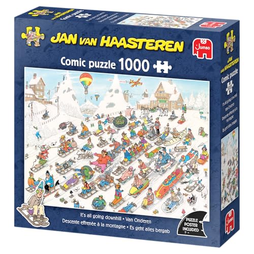Jan Van Haasteren – Freier Bergabstieg – Van onderen – Puzzle für Erwachsene – Lustig – 100 % recycelter Karton – 1000 Teile Jumbo Jan Van Haasteren – Freier Bergabstieg – Van onderen – Puzzle für Erwachsene – Lustig – 100 % recycelter Karton – 1000 Teile Jumbo von Jumbo