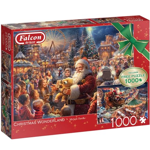 Falcon - Christmas Wonderland - 2x1000 Teile Puzzle Falcon - Christmas Wonderland - 2x1000 Teile Puzzle von Jumbo