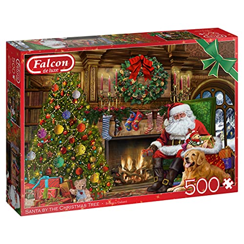 Jumbo, Falcon de Luxe - Weihnachtsmann am Weihnachtsbaum, Puzzle für Erwachsene, 500 Teile Jumbo, Falcon de Luxe - Weihnachtsmann am Weihnachtsbaum, Puzzle für Erwachsene, 500 Teile von Jumbo