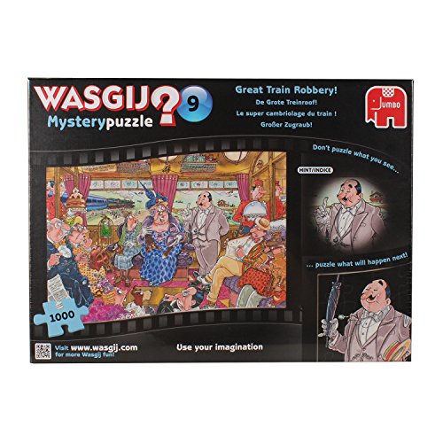 Jumbo 17302 - Wasgij Mystery 9, großer Zugraub! - Puzzle, 1000 Teile von Jumbo