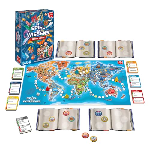 Jumbo 19952 Spiel des Wissens – Rund um die Welt Brettspiel, Blue [W/Possible Additional Colors] von Jumbo