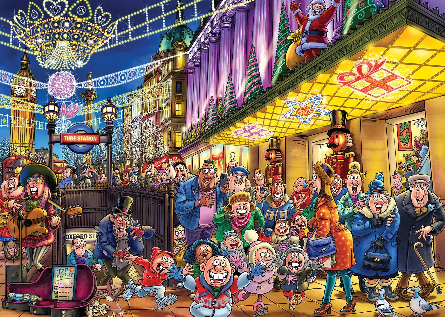 Jumbo 2 Puzzles - Wasgij Christmas 20 - Weihnachtsgeister! 1000 Teile Puzzle Jumbo-00598 von Jumbo