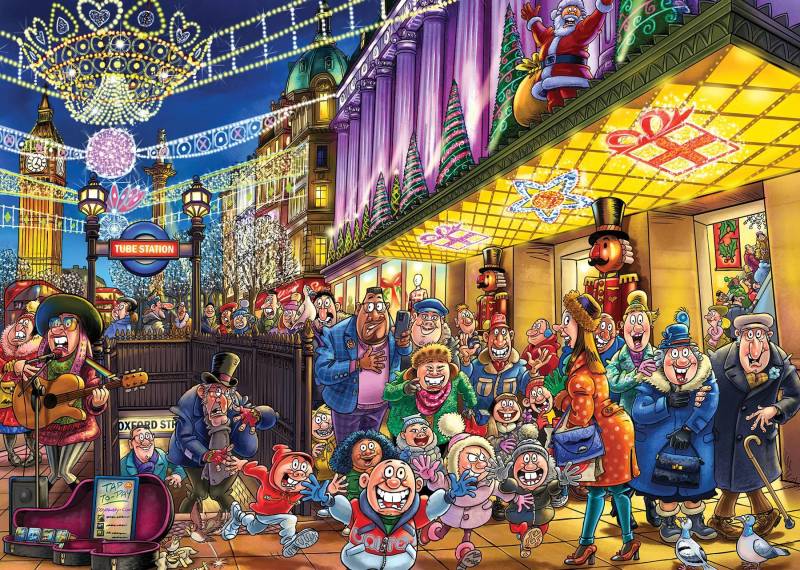 Jumbo 2 Puzzles - Wasgij Christmas 20 - Weihnachtsgeister! 1000 Teile Puzzle Jumbo-00598 von Jumbo
