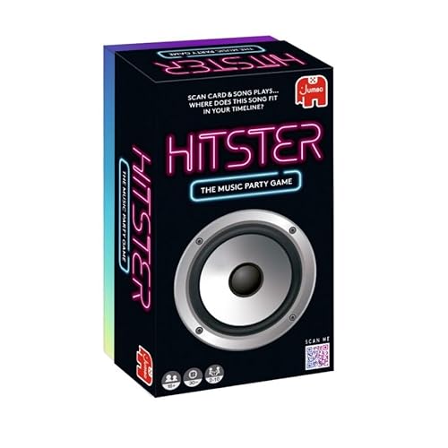 Jumbo Hitster – Das Musik-Party-Kartenspiel, lustiges Musikquiz-Kartenspiel, 2–10 Spieler – 300 plus ikonische Musik-Hits – ideal für Spielabende für Erwachsene und Familien (US-Edition) von Jumbo