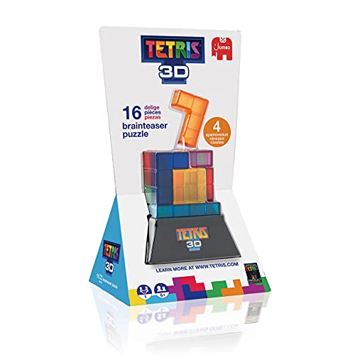 Jumbo 19845 Tetris 3D-Geschicklichkeits-und Konstruktionsspiel für Kinder ab 6 Jahren, bunt von Jumbo