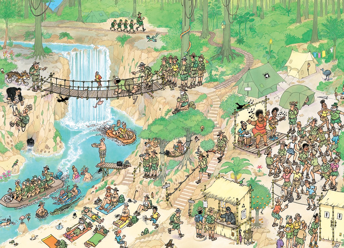 Jumbo JVH - Dschungeltour 1000 Teile Puzzle Jumbo-01848 Jumbo JVH - Dschungeltour 1000 Teile Puzzle Jumbo-01848 von Jumbo
