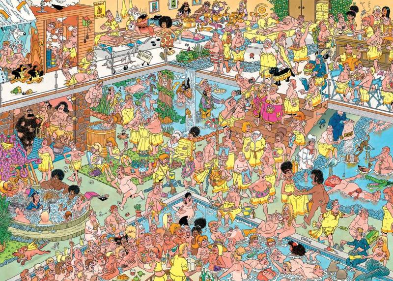 Jumbo Jan Van Haasteren - Heiß und Heillos 1000 Teile Puzzle Jumbo-00527 von Jumbo