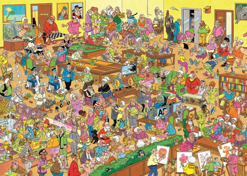 Jumbo Jan van Haasteren - Das Seniorenheim 1000 Teile Puzzle Jumbo-00626 von Jumbo