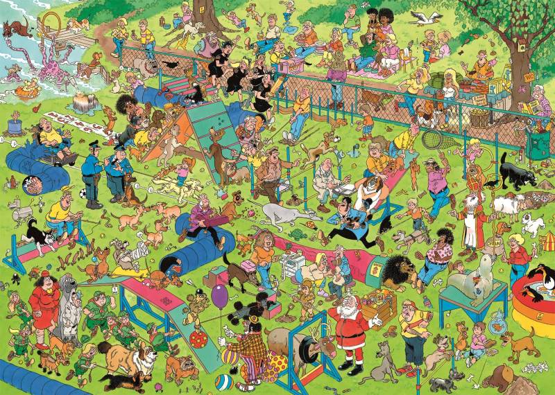 Jumbo Jan van Haasteren - Hunde-Hindernislauf 1000 Teile Puzzle Jumbo-00624 von Jumbo