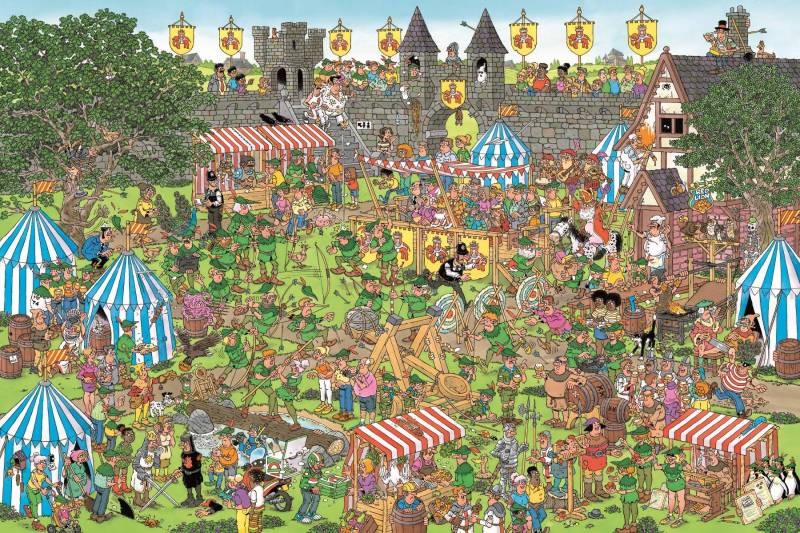 Jumbo Jan van Haasteren - Robin Hood Festival 1500 Teile Puzzle Jumbo-00637 von Jumbo