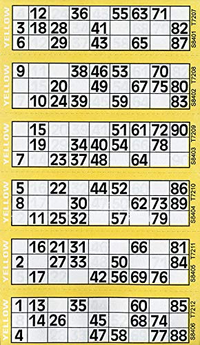 Jumbo Marke Bingo Einzel-Karten, 6 Seitenansicht, Gelb von Jumbo