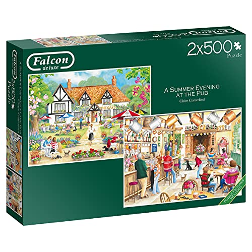 Jumbo Puzzles 11242 A Summer Evening at The Pub Other License Puzzle, Mehrfarbig von Jumbo