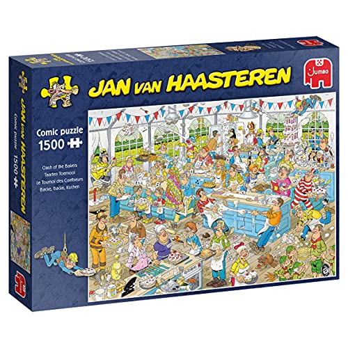 Jumbo Puzzles Jan van Haasteren Puzzle 1500 Teile – Backe, backe, Kuchen – ab 12 Jahren – Comic Puzzle von Jumbo