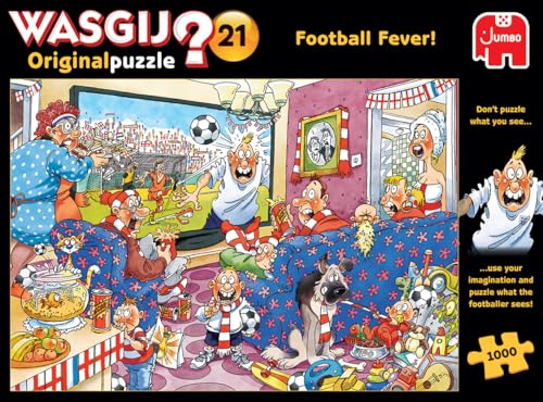Jumbo Spiele 1119801820 Wasgij Original 21 Football Fever! 1000 Teile Puzzle von Jumbo