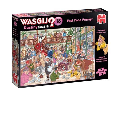 Jumbo Spiele 1119801824 Wasgij Destiny 18 Fast Food Frenzy! 1000 Teile Puzzle von Jumbo