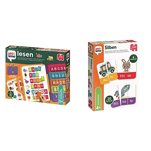 Jumbo Spiele 19565 ich lerne lesen Lernspiel für Kinder, Ab 5 Jahren & 19551 ich lerne Silben Lernspiel für Kinder, Ab 4 Jahren Jumbo Spiele 19565 ich lerne lesen Lernspiel für Kinder, Ab 5 Jahren & 19551 ich lerne Silben Lernspiel für Kinder, Ab 4 Jahren von Jumbo