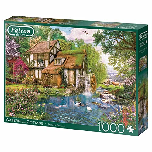 Jumbo Spiele Falcon Watermill Cottage 1000 Teile - Puzzle für Erwachsene von Falcon