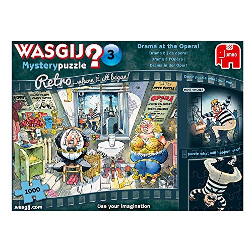 Jumbo Spiele JUM19168 - Wasgij Retro Mystery 3 Puzzle (1000 Teile) von Jumbo