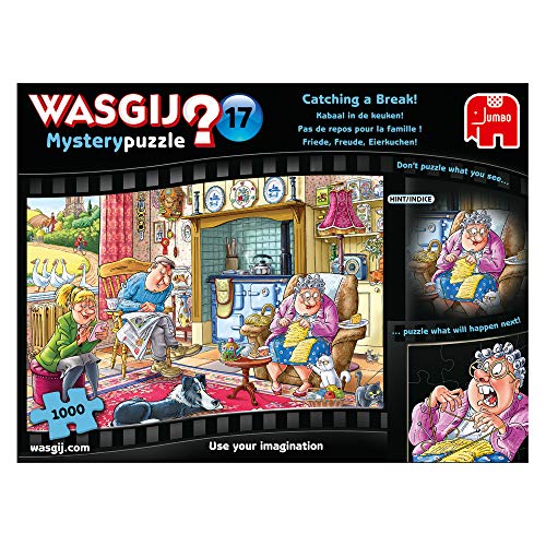 Jumbo Spiele Wasgij Mystery 17 Friede, Freude, Eierkuchen - Puzzle 1000 Teile von Jumbo