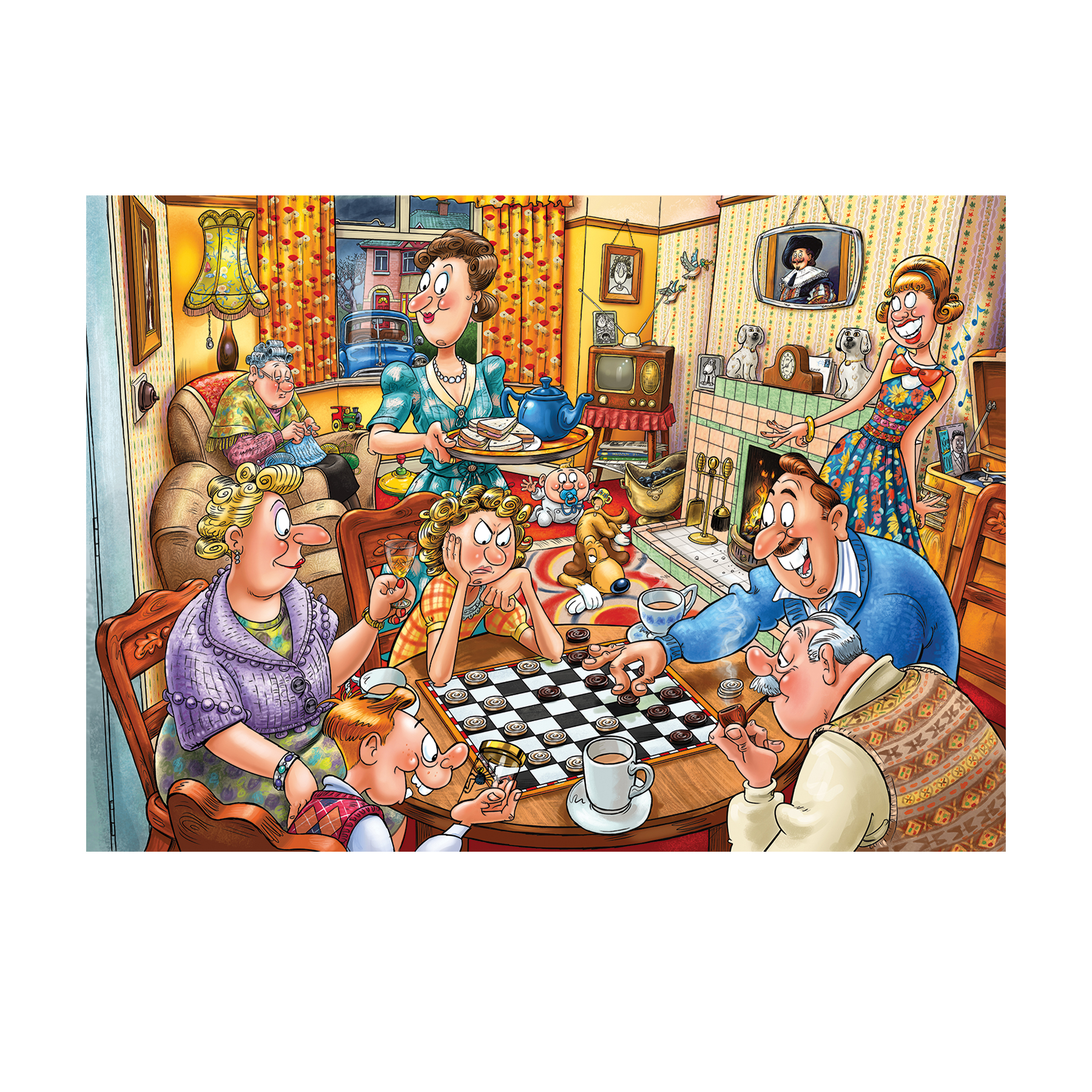 Jumbo Wasgij Destiny - Games Night 1000 Teile Puzzle Jumbo-00594 Jumbo Wasgij Destiny - Games Night 1000 Teile Puzzle Jumbo-00594 von Jumbo