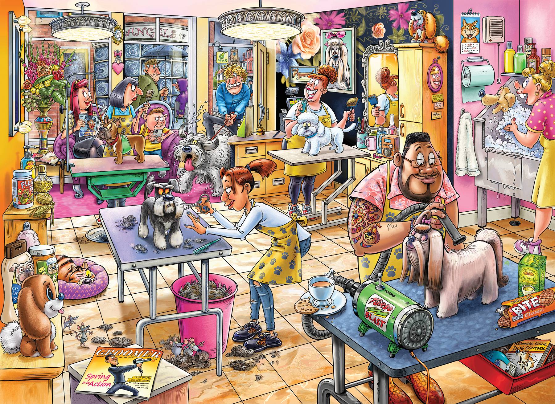 Jumbo Wasgij Mystery 23 - Hundesalon Pfötchen 1000 Teile Puzzle Jumbo-00589 Jumbo Wasgij Mystery 23 - Hundesalon Pfötchen 1000 Teile Puzzle Jumbo-00589 von Jumbo