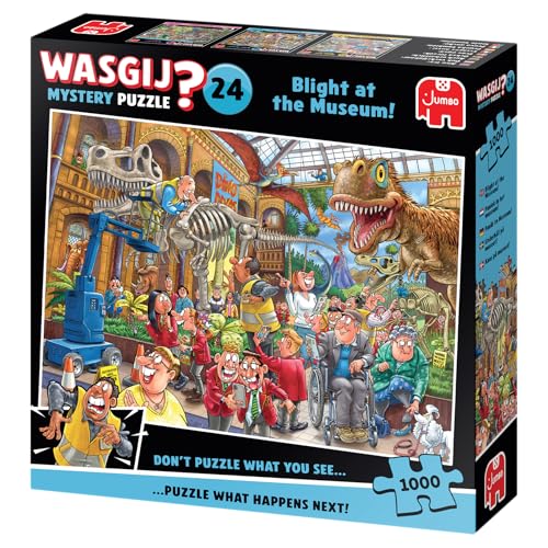 Wasgij Mystery 24 – Panik im Museum – Blight at The Museum! – Puzzle für Erwachsene – Lustig – Karton 100% recycelt – 1000 Teile Jumbo von Jumbo
