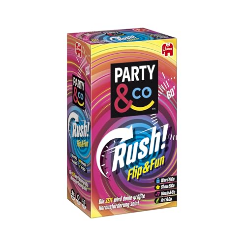 Party & Co. Rush – Lustiges Brettspiel für Erwachsene, Kartenspiel, ab 16 Jahren, 2–10 Spieler von Jumbo