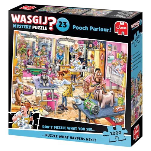 Wasgij Mystery 23 – Fellpflegesalon – Pooch Parlour! – Puzzle für Erwachsene – lustig – Karton 100% recycelt – 1000 Teile Jumbo von Jumbo