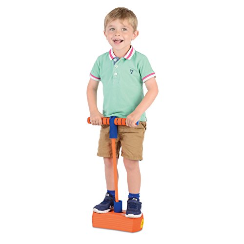 Jump 'N' Bounce Bungee Hopper Soft Pogo Stick, Pogo Jumper Space Hopper für Kinder, Orange, Schwarz, TY5973 von Jump 'N' Bounce