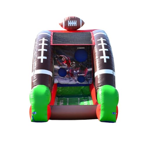 JumpOrange Aufblasbares Fußball-Zielspiel (mit Gebläse und Schaumstoff-Fußball), Kinder und Erwachsene, kommerzielle Qualität, Mietspiel, Wurfspiel, Outdoor Indoor, 425 g PVC-Vinyl, < 40,8 kg von JumpOrange
