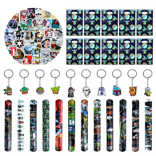 82PCS Yod Party Mitgebsel, Star Krieg Give Aways Kindergeburtstag Gastgeschenke, Sterne Wars Geburtstagsdeko, 10 Schlüsselanhänger, 10 Partygeschenk Packs, 12 Silikonarmband, 50 Aufkleber für Kinder 82PCS Yod Party Mitgebsel, Star Krieg Give Aways Kindergeburtstag Gastgeschenke, Sterne Wars Geburtstagsdeko, 10 Schlüsselanhänger, 10 Partygeschenk Packs, 12 Silikonarmband, 50 Aufkleber für Kinder von JunMallko
