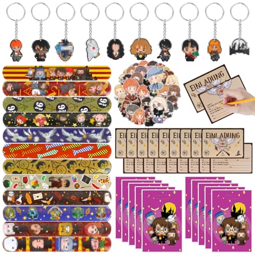 94 Stück Magic Wizard Party Mitgebsel Kindergeburtstag, Harry Geburtstag Party Mitgebsel, 10 Geschenk Taschen 12 Armbänder 10 Geschenktüten 50 Aufkleber 12 Einladungskarten für Kinder Jungen Mädchen 94 Stück Magic Wizard Party Mitgebsel Kindergeburtstag, Harry Geburtstag Party Mitgebsel, 10 Geschenk Taschen 12 Armbänder 10 Geschenktüten 50 Aufkleber 12 Einladungskarten für Kinder Jungen Mädchen von JunMallko