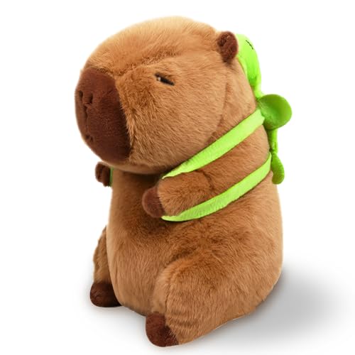 JunMallko Capybara Plüschtier, 23cm Capybara Kuscheltier, Niedlichen Capybara Plushie, Capybara Plüsch Kissen, Capybara Puppen mit Schildkröten Geburtstagsgeschenk für Kinder JunMallko Capybara Plüschtier, 23cm Capybara Kuscheltier, Niedlichen Capybara Plushie, Capybara Plüsch Kissen, Capybara Puppen mit Schildkröten Geburtstagsgeschenk für Kinder von JunMallko