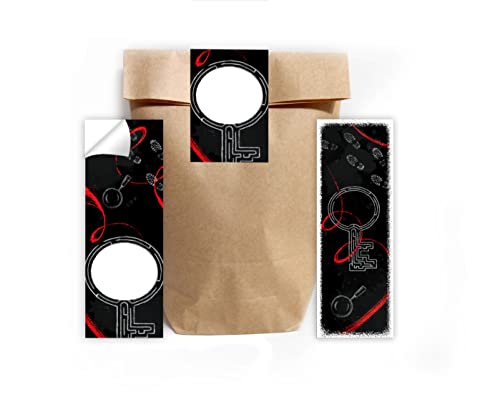 12 Lesezeichen + 12 Geschenktüten (Natur) + 12 Aufkleber Escape Room Mitgebsel Gastgeschenk beim Kindergeburtstag Jungen Mädchen von Junapack