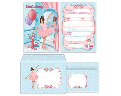Junapack 12 Einladungskarten incl. 12 Umschläge zum Kindergeburtstag Mädchen Ballerina Junapack 12 Einladungskarten incl. 12 Umschläge zum Kindergeburtstag Mädchen Ballerina von Junapack