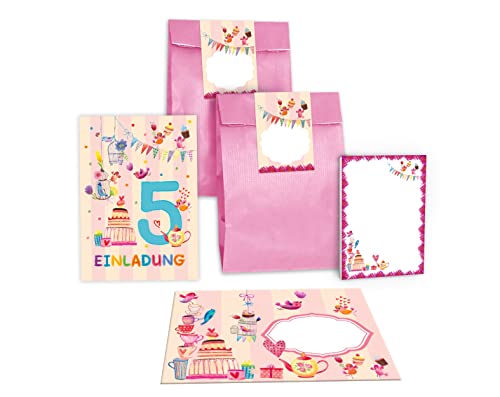 Junapack 12 Einladungskarten zum 5. Kindergeburtstag Einladung zum fünften Geburtstag Mädchen Vögelchen incl. 12 Umschläge, 12 Tüten/rosa, 12 Aufkleber, 12 Blöcke Junapack 12 Einladungskarten zum 5. Kindergeburtstag Einladung zum fünften Geburtstag Mädchen Vögelchen incl. 12 Umschläge, 12 Tüten/rosa, 12 Aufkleber, 12 Blöcke von Junapack