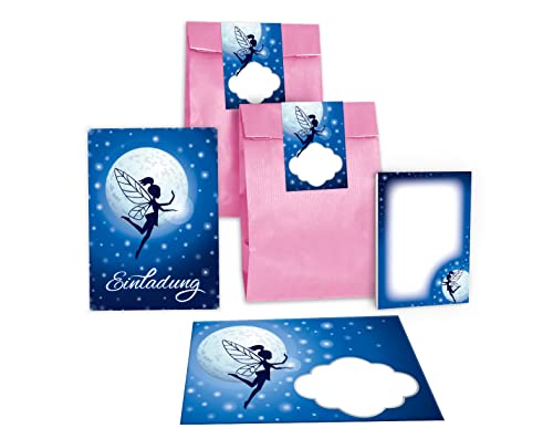 Junapack 12 Einladungskarten zum Kindergeburtstag Mädchen Fee incl. 12 Umschläge, 12 Tüten/rosa, 12 Aufkleber, 12 Blöcke Junapack 12 Einladungskarten zum Kindergeburtstag Mädchen Fee incl. 12 Umschläge, 12 Tüten/rosa, 12 Aufkleber, 12 Blöcke von Junapack