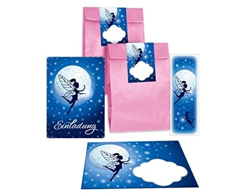 Junapack 12 Einladungskarten zum Kindergeburtstag Mädchen Fee incl. 12 Umschläge, 12 Tüten/rosa, 12 Aufkleber, 12 Lesezeichen Junapack 12 Einladungskarten zum Kindergeburtstag Mädchen Fee incl. 12 Umschläge, 12 Tüten/rosa, 12 Aufkleber, 12 Lesezeichen von Junapack